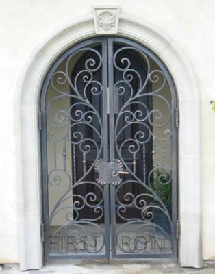 China Easily Assembled Arch Wrought Iron Gate Top Gate, Exterior Gate Iron Gate for sale