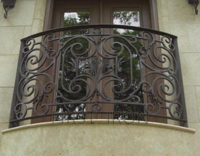 China Latest Easily Assembled Bronze Forged Iron Balcony Railings Design, Quanzhou Factory Iron Balcony for sale