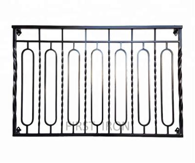 China Easily Assembled Modern Wrought Iron Balcony Better Than Steel Cast Iron Balcony Window Grill Design for sale