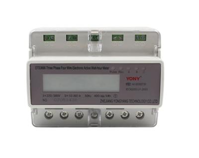 China Various good quality DDS3666 YONY plastic three phase electricity din rail KWH meter rs485 modbus for sale