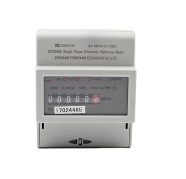 China DDS3666 YONY Electronic DDS3666-SPD Rail Mounted Single Phase Din Rail Power Meter DDS3666-SPD for sale