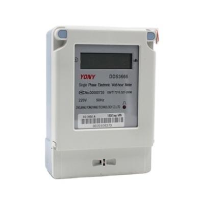 China YONY Brand Household Cover Single Phase DTS3666 Plastic Electric Meter for sale