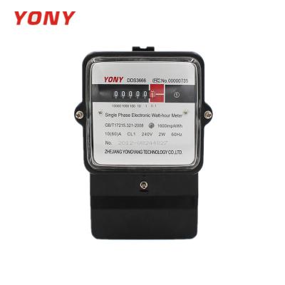 China Plastic Made In China Convenient Installation OEM Digital Single Phase Electricity Two Wire Meter With Metal Case for sale