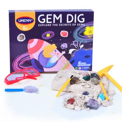 China Wholesale Intelligence Science Mining Tool Kit Gift Gemstone Developing Educational Excavation Dig Kit For Kids for sale