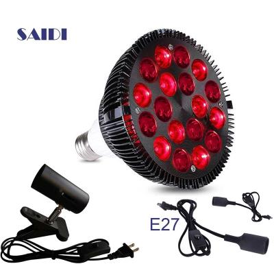 China Pain relief par lamp 660nm 850nm led red nir therapy light home& salon use 18*3w LED beauty therapy bulb par facial light for sale