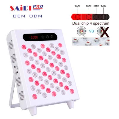 China Newest Portable Blood Vessel Removal Saidi Red 660Nm Light Therapy Device Led Infrared Light Products Dual Chip 4 Spectrum 660nm 630nm 850nm 830nm for sale