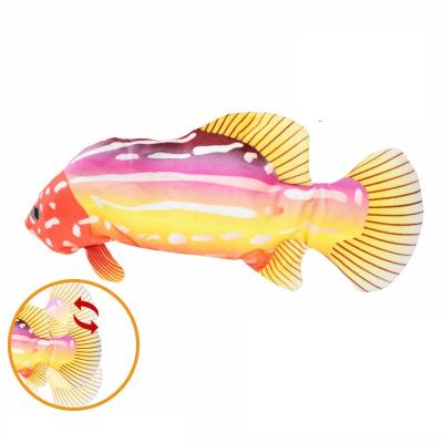 China Newest Design Sustainable Usb Charging Interactive Simulation Cat Toy Fish Electric Collapsing Fish for sale