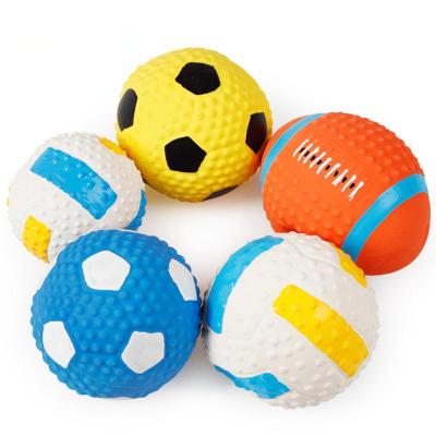 China Outdoor Viable Natural Latex Puppy Squeak Balls Safe Sports Balls Seek Interactive Dog Toy for sale