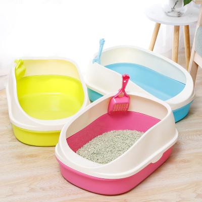 China Detachable Cat Litter Pet Cat Litter Box High Open Detachable Litter Box for sale