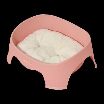 China Stabilized Cat Plastic Litter Box Deodorant Pet Supplies Kitten Anti Splash Toilet Indoor Sand Basin Viable Clean Cats Basin for sale