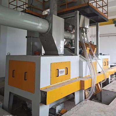 China Durable Steel Structure Overail Rail Shot Blasting Machine Tunnel Blast And Painting Line Roller Conveyor Shot Blasting Machine for sale