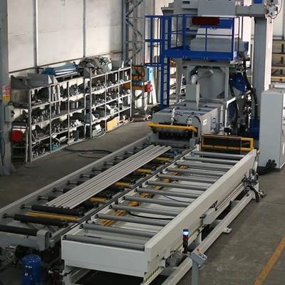 China Durable H Beam Sand Blasting And Painting System Steel Profiles Metal Sheets Pretreatment Line Roller Conveyor Shot Blasting Machine for sale