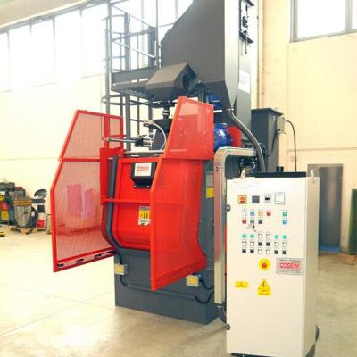 China Durable Sand Blasting Room Sandblasting High Quality Tumble Shot Blasting Belt Rubber Track Shot Blasting Machine for sale