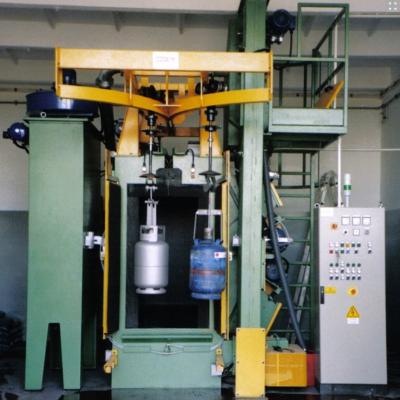 China Manufacturing Plant Automatic Sliding Hanger Metal Blasting Machine Automatic Alloy Wheel Blaster Type Shot Blasting Machine for sale