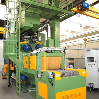 China Durable Steel Wire Conveyor Type Shipyard Blaster Steel Mesh Belt Through The Shot Blasting Machine For Automotive Industry for sale