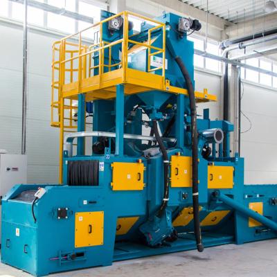 China Durable Customized Cleaning Equipment Sand Blaster Abrator Type Shipyard Steel Mesh Belt Through The Shot Blasting Machine for sale