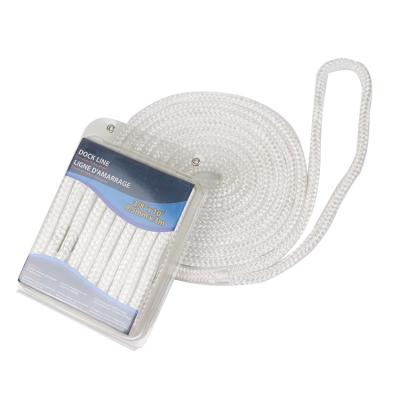 China For Use Around Water Marine Rope For Boat Dock Line 20ft White 3/8in Mooring Rope NYLON Marine for sale