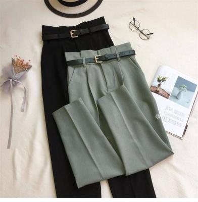 China 2021 New Korean Breathable Thin And Soft Radish Harem Pants, Casual Suit Pants, High Waist Hose Pants for sale