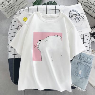 China Kawaii Viable Little Bear Printed Women T-shirt Harajuku Summer Short Sleeve T-shirts Japanese Anime Cartoon Oversize T-shirt Female for sale