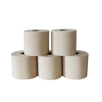 China Eco-friendly Material 100% Virgin Bamboo Pulp Toilet Paper 2 Ply Bathroom Toilet Paper Tissue Paper Roll for sale