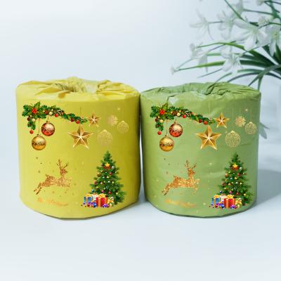 China Hot Selling Eco-friendly Christmas Material Bamboo Toilet Paper 2 Ply for sale