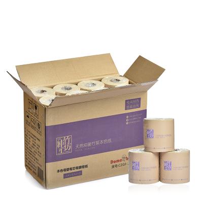 China Virgin Eco - Friendly Unbleached Bamboo Tissue Bulk Wholesale Toilet Paper for sale