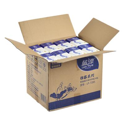 China Good hardness. Wet Water Is Not Broken Lampure Soft Pack Facial Tissue, Wood Pulp, 3 Ply Facial Tissue Paper for sale