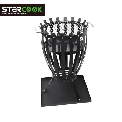 China Stocked 26 Inches Size Iron Fire Pit For Camping Body Activity for sale