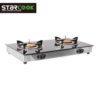 China Explosion-proof high quality glass gas cooker with explosion-proof panel for sale