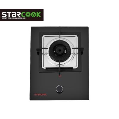 China Gas Cooktops Outdoor Built-in Tempered Glass Panel High End Gas Stove for sale