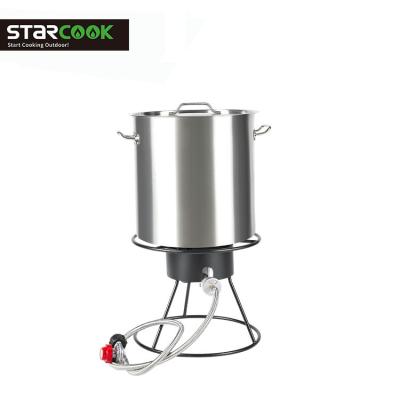 China Large Power Outdoor Portable Patio Gas Cooker BBQ Grill With Iron Body for sale