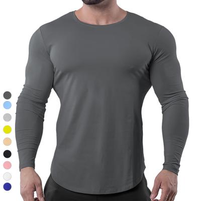 China Wholesale High Quality Men's Fitness Long Sleeve Custom Logo Mens Gym Tank Top QUICK DRY for sale