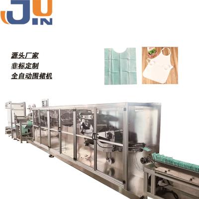 China Dental Disposable Hotel Maker Dentist Hotel PE Equipment Full Automatic Apron Folding Paper Film Laminating Machine for sale