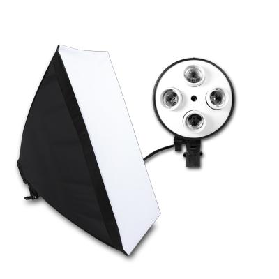 China Nylon Fabric Wholesales Photography Lighting Four Socket Lamp Holder E27 Softbox 50x70cm 20