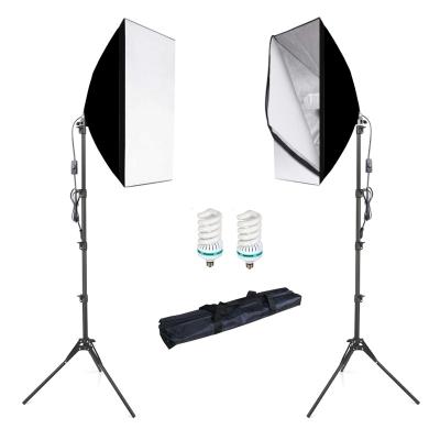 China Kit 50x70cm Nylon Photography Studio Photo Cloth Continuous Light Box Softbox With LED Bulbs E27 Socket For Photography Lighting for sale