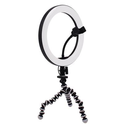 China Plastic+ ABS Makeup Ring Light 10 Inch 26cm With Flexible Octopus Tripod And Stand For Video Lighting Tik Tok Ring Light Vlog for sale