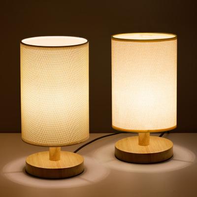 China Lighting Functions Modern Luxury Nordic Bamboo Wooden Bed Side Night Table Lamps Bed Side Lighting for sale