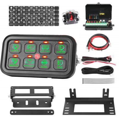 China 8 Gang Switch Panel, Led Car Switch Panel Relay System Box Fuse ELLAYICal Circuit Waterproof ON/OFF Control BY10001-8 for sale