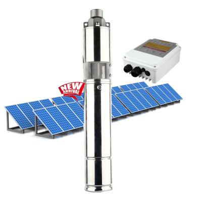 China 3 Inch Submersible Submersible 48 Volt Screw Solar Submersible Pump for sale