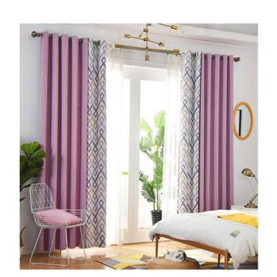 China Factory Suppliers Factory Suppliers Cheap Blackout Jacquard Fabric Pink Jacquard Blackout Curtain Rustic Cortines De Inteligentes For Living Room Bedroom for sale