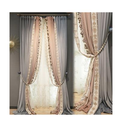 China Elegant velvet fabric soild blackout pattern velvet curtains ready made pattern for sale