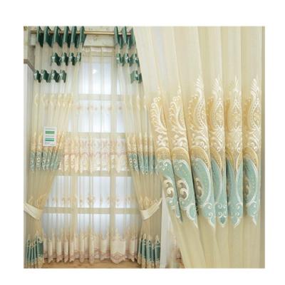 China Home Office Luxury Ready Made Window Hotel Blackout Jacquard Crystal Curtain for sale