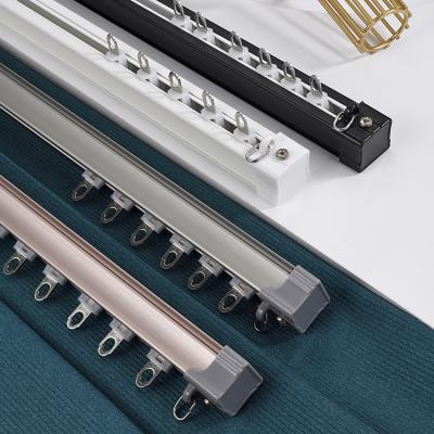 China Popular Aluminum Alloy All Curtain Rail Gliders Curtain Track with Pulley in Foshan for Home and Office for sale