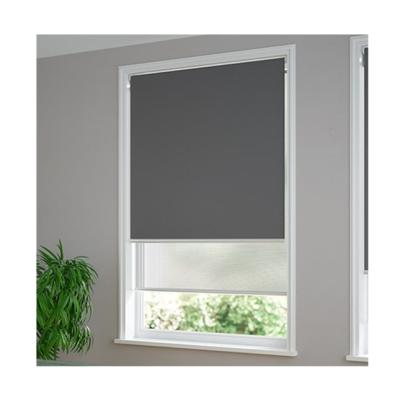 China Solar Powered Motorized Plug & Play Lightweight Adjustment Double Sided Roller Blinds for sale