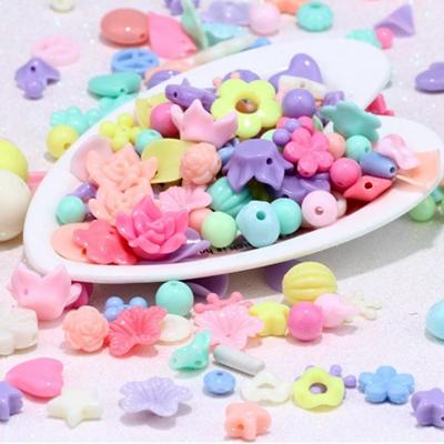 China DIY OPEN Wholesale Mixed Colors Acrylic Plastic Beads For Decorative DIY Craft Fashion Supplies for sale