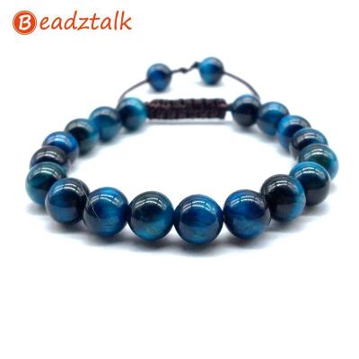 China Good Quality Colorful Natural Stone Beads Adjustable Bracelet Cotton Thread Bracelet For Woman And Man Jewelry Gift Colorful Stone Beads for sale