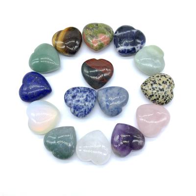 China CLASSIC Nature Stone Beads Heart 30 Mm No Hole Pendant Carvings For Decoration Wedding Craft Gifts for sale