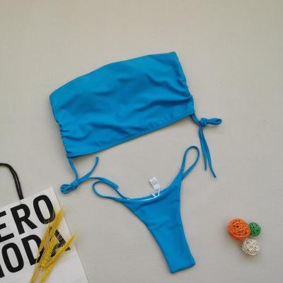 China OEM sexy china swimwear fashion simple design polyester ladies breathable custom bikini for sale