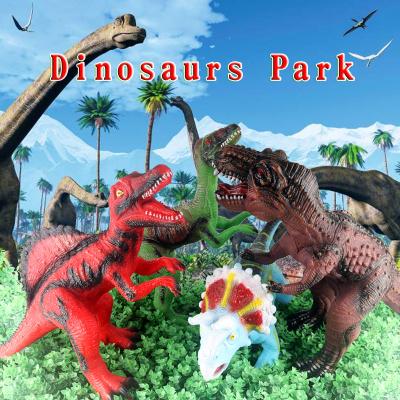 China Eco-friendly Large PVC Size Silicone Dinosaur Toys Sound Brachiosaurus Plesiosaur Dinosaur Model Action Figures for sale