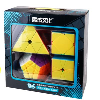 China 4pcs/set Educational Toy MoYu Culture Cube 3d Puzzle For Kids Diy Magic Cube Set moyu rs3m 2020 for sale